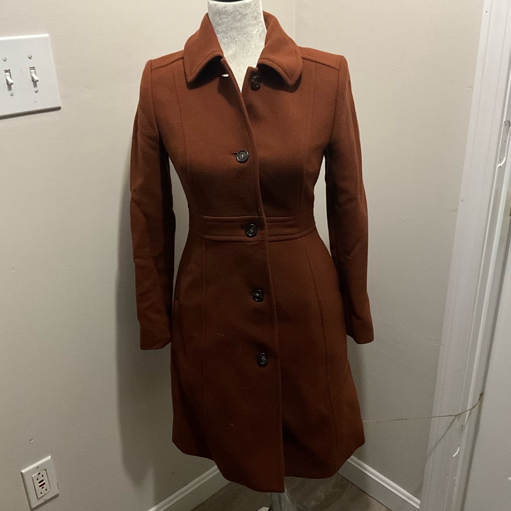 Brown Italian wool trench coat
